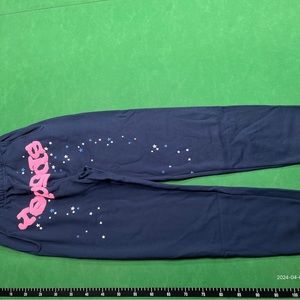 dark blue sp5der pants